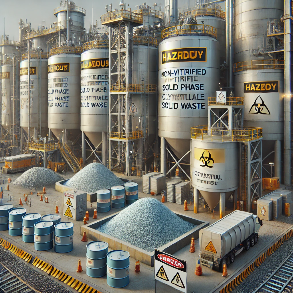 Non-vitrified and Crystalline Solid Phases: Hidden Risks of Industrial Waste