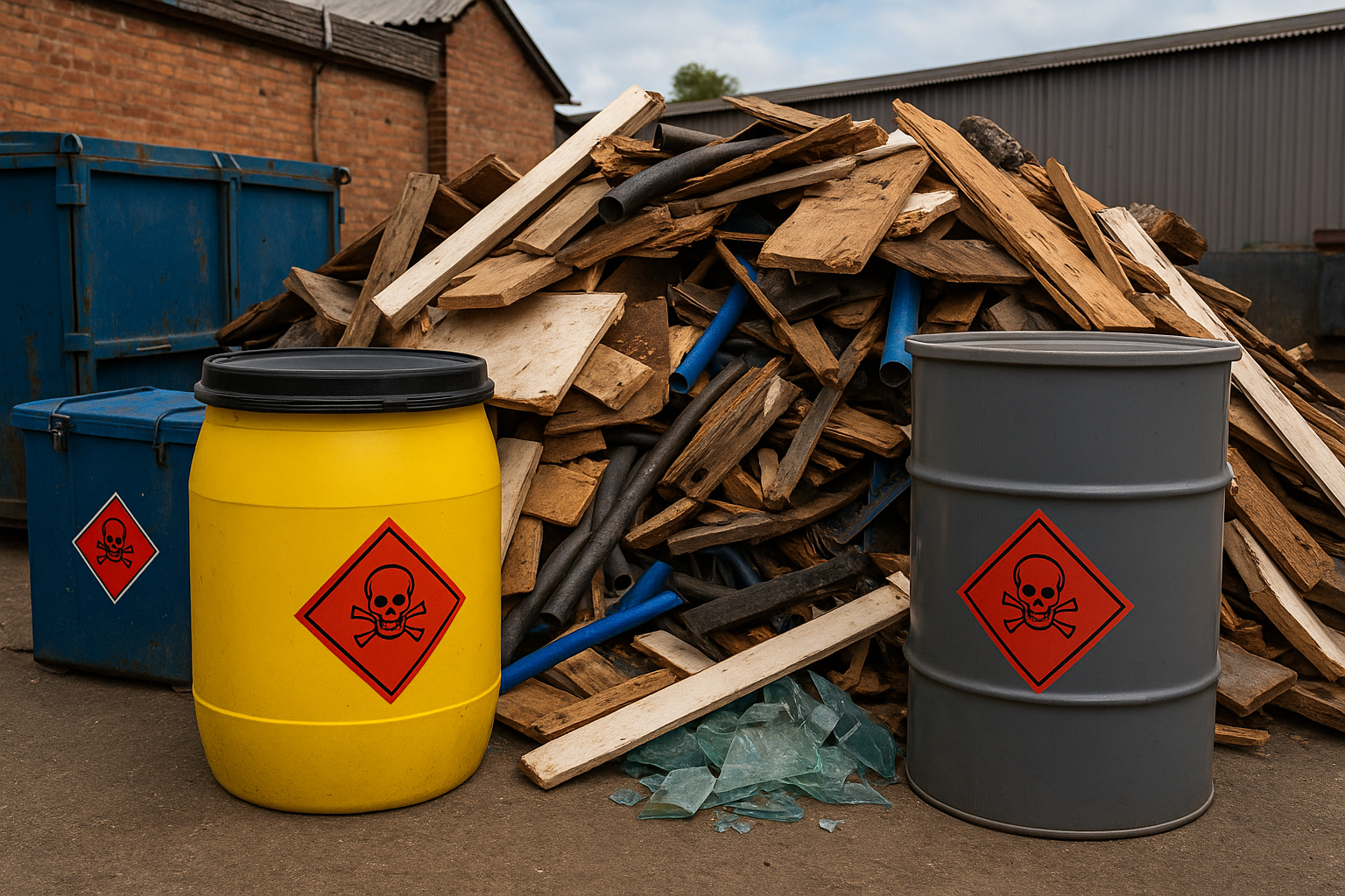 Отходы древесины, стекла и пластмасс с опасными веществами
