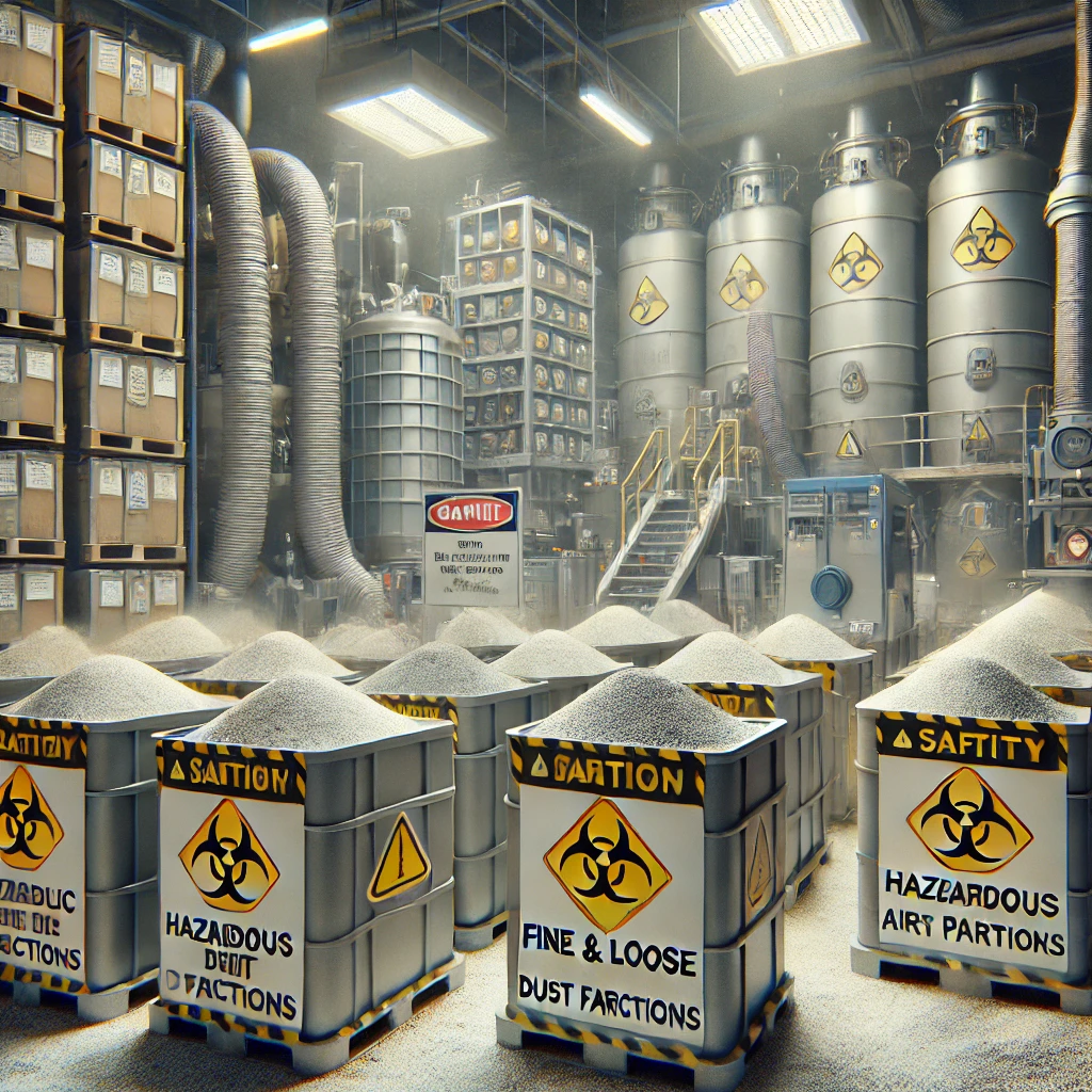 Fine and Loose Dust Fractions with Hazardous Substances: Safe Handling and Processing