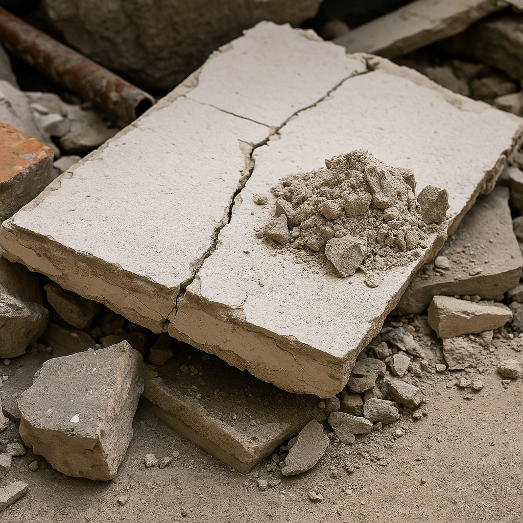 Безопасное обращение с гипсовыми строительными материалами, содержащими опасные вещества