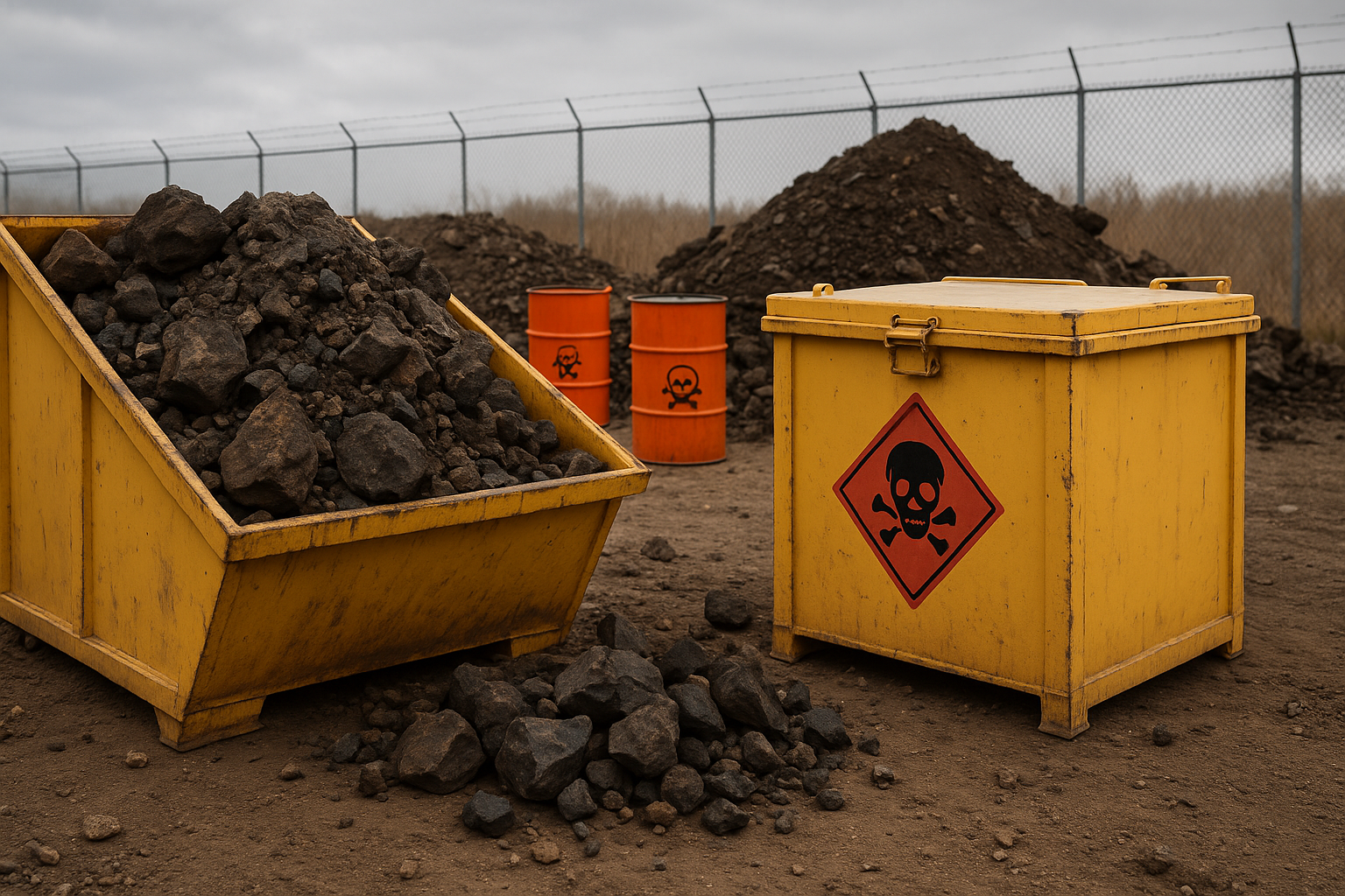 Грунт и камни с опасными примесями