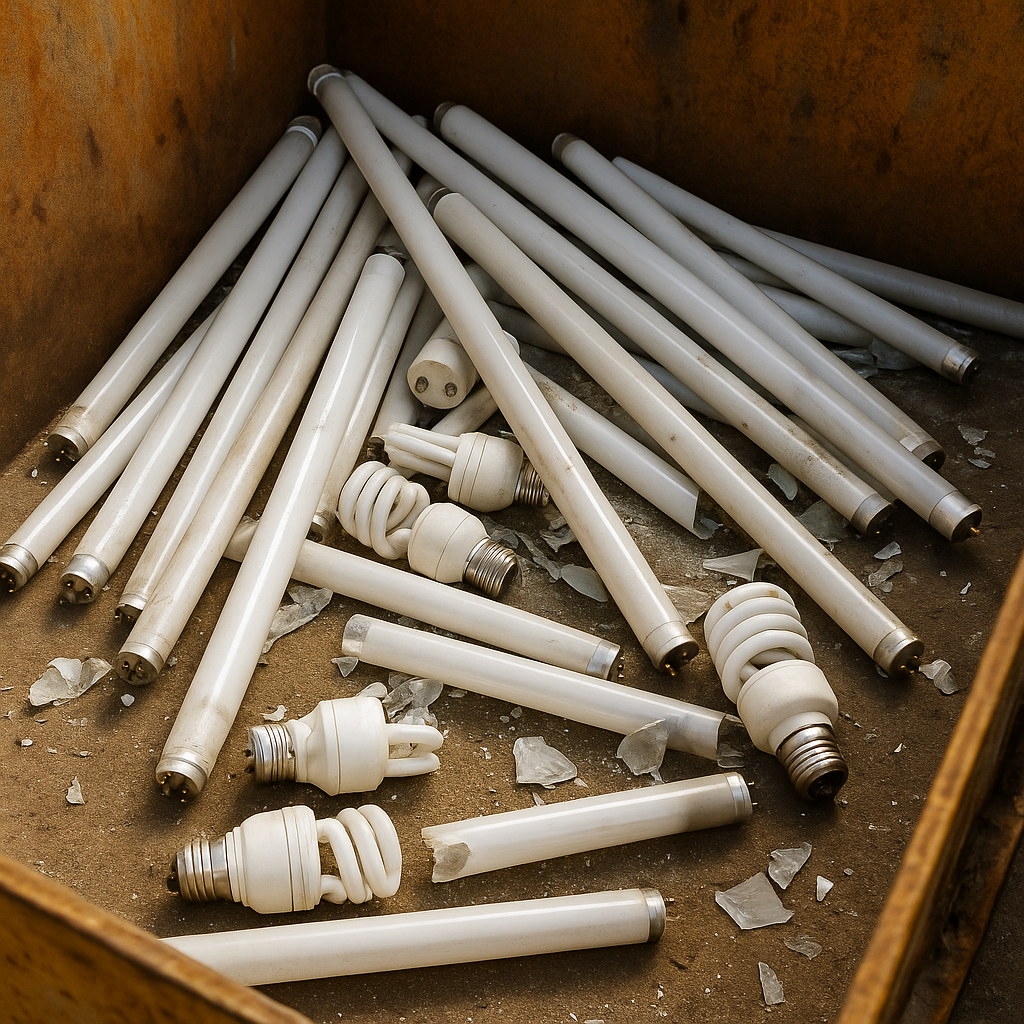 Ртутьсодержащие отходы: безопасное обращение с лампами и другими источниками опасности