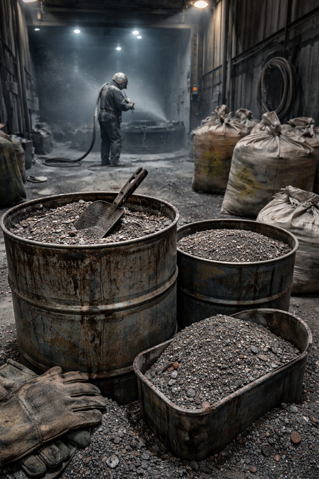 Відходи абразивних матеріалів у процесах поверхневої підготовки металів