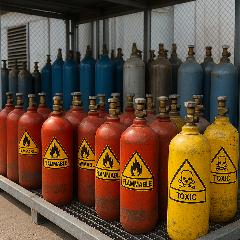 Pressurized gas waste