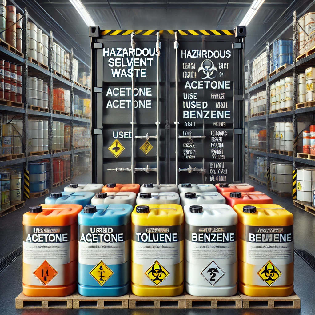 Solvents: Hazardous Waste and Safe Handling