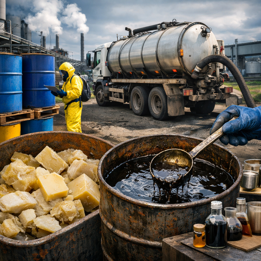 Відпрацьовані технічні воскові матеріали та мастильні склади в промислових процесах